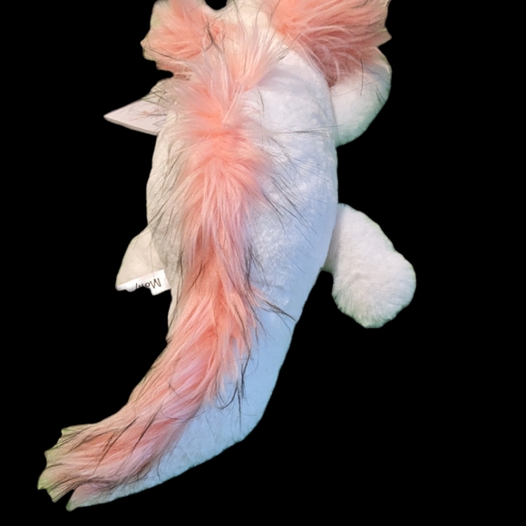 Aurora Gift Molly the Axolotl Pink White & Black Stuffed Plush Animal Toy NWT - Picture 5 of 12